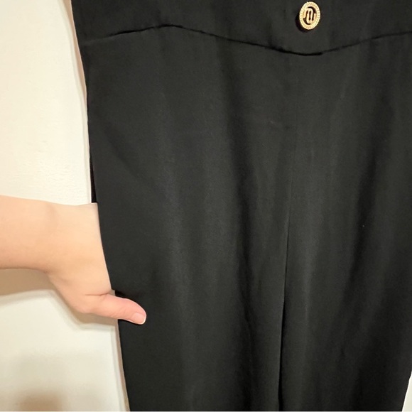 Maje Pampi Crepe Logo Button Overall Jumpsuit, EU Size 40 - Picture 9 of 16